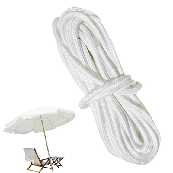 GBAYXJ—Patio Umbrella Line Patio Umbrella Cord Replacement Parts 2.5M Rope Patio Umbrella Cord Rope For Beach(White)