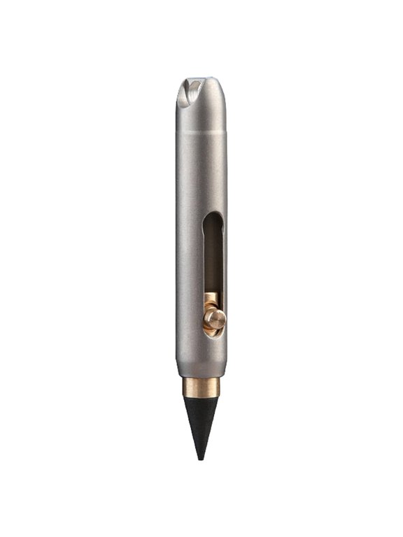 Eternal Forever Pen Pencil With Keychain Pendant, No Need To Cut Portable Emergency Writing Tool, Can Be Erased For Travel (Grey)