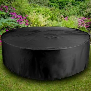GBAYXJ Round Patio Cover Large Outdoor Table & Furniture Cover(BK1)