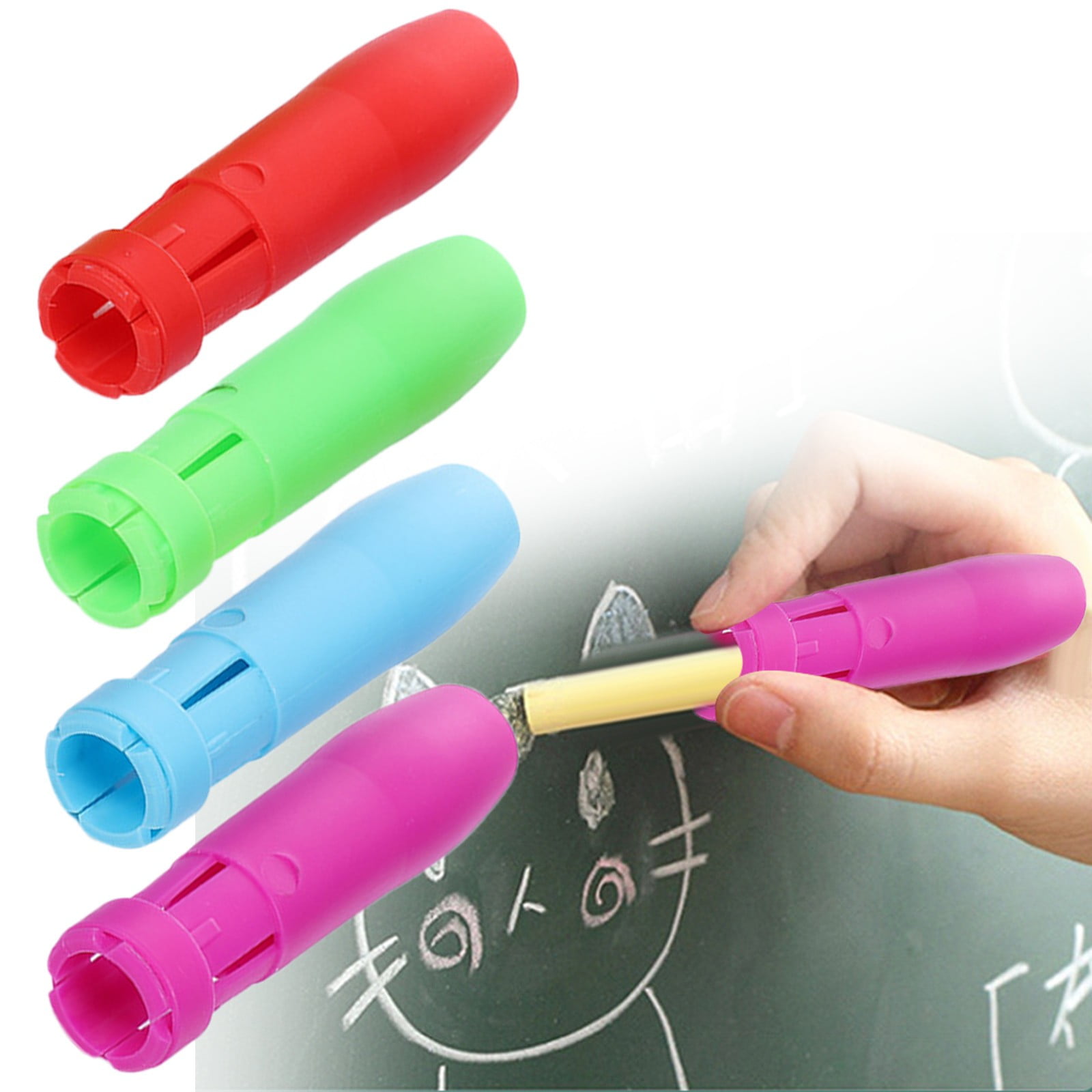 GBAYXJ^Sidewalk Chalk Holders Railroad Chalk Holder Plastic Adjustable ...