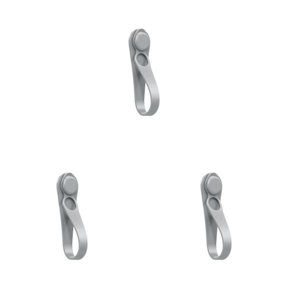 Wall Mounted Punch Adhesive Removable Holder Organizer Garland Hooks For Mantle Garland Straps For Mantle Adhesive Garland Hangers For Mantle Christmas Garland Hooks(Grey*3)