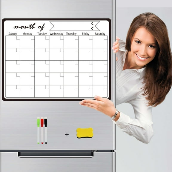 GBAYXJ Whiteboard Calendars For Refrigerator Family Notepad Daily Planner|Plastic