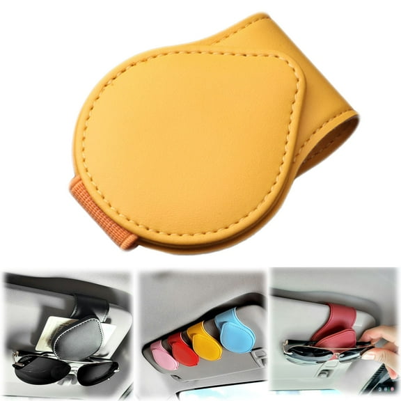 GBAYXJ Car Sunglasses Holder Sun Visor Glasses Hanger Clip Card Mount Household Hooks (Yellow)