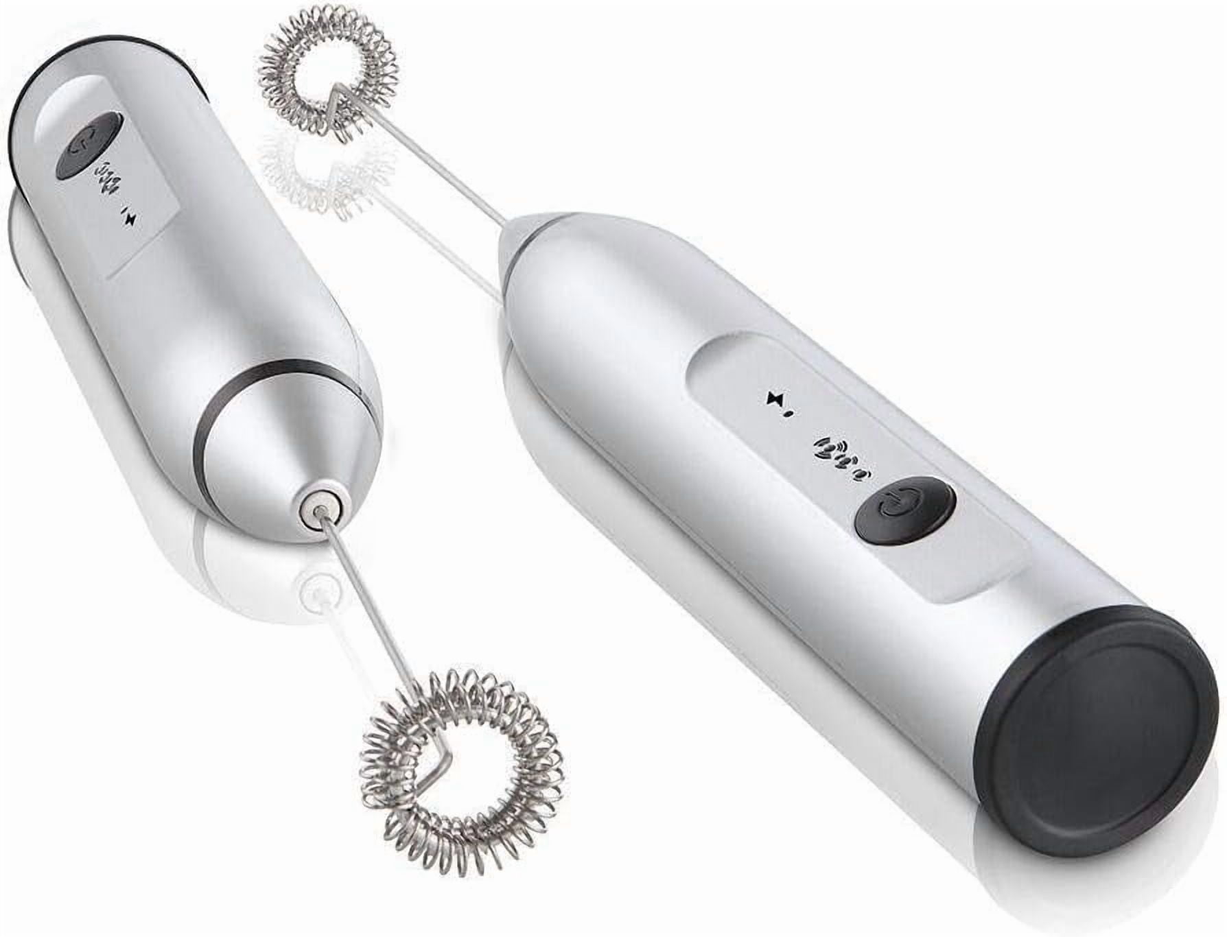 GBB-Milk Frother, USB Rechargeable Handheld Electric Foam Maker with 2 Whisks, Mini Blender and Electric Mixer for Bulletproof Coffee, Lattes, Cappuccino, Matcha, 3 Speed Adjustable【0508】