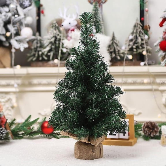 LYY-Mini Christmas Tree, Tabletop Christmas Tree, Artificial Christmas Pine Tree, Small Desktop Fake Christmas Tree for Decorations, Holiday Party Supplies (15 inch)&&