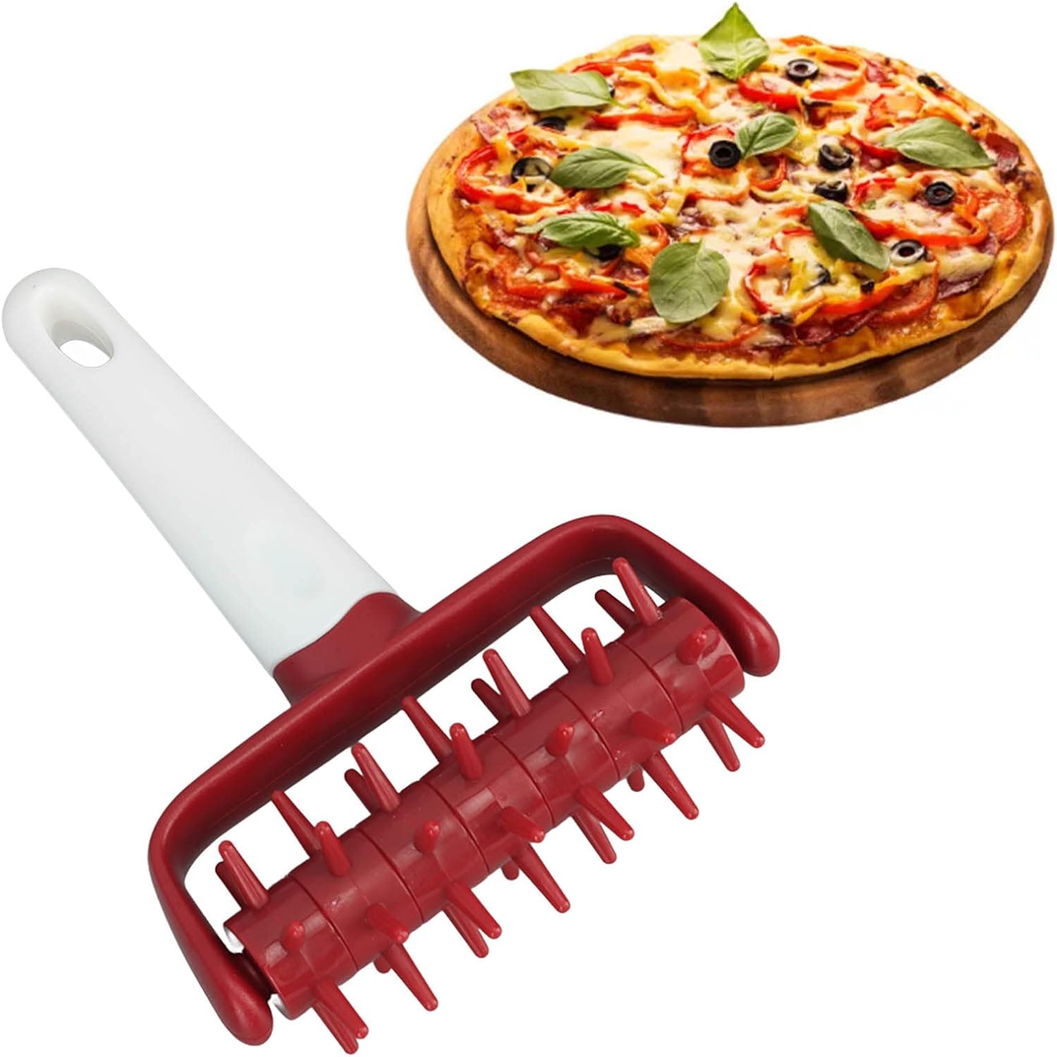 GBBPizza Dough Docker Roller,Pastry Roller with Spikes Used for Pizza