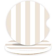 GBBG Ceramic Car Coasters   Absorbent Car Cup Holder Coaster Set for Women, Cute Aesthetic Car Accessories for Girls, 2 Pack Camel