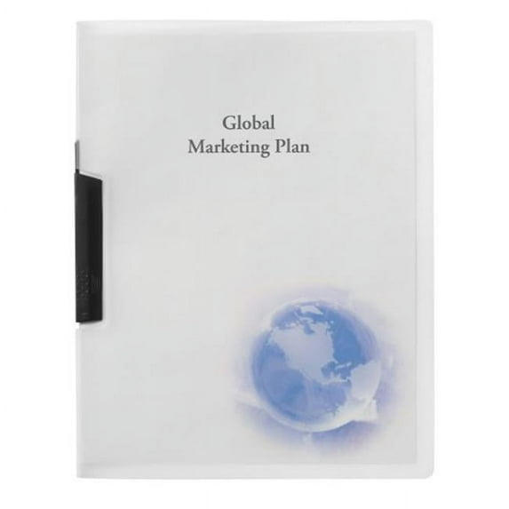 GBC 21539 Punch less Globe Swing Clip Report Cover - Globe Design, Pack Of 12