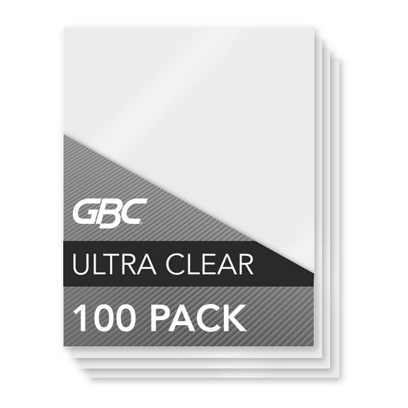 GBC 3200654B UltraClear 9 in. x 11.5 in. 5 mil Thermal Laminating Pouches - Gloss Clear (100/Pack)