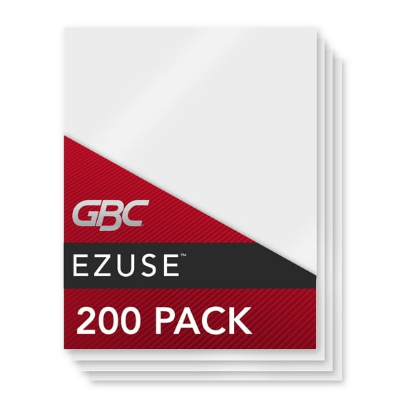 GBC 3740728 EZUse 9 in. x 11.5 in. 5 mil Thermal Laminating Pouches - Gloss Clear (200/Pack)