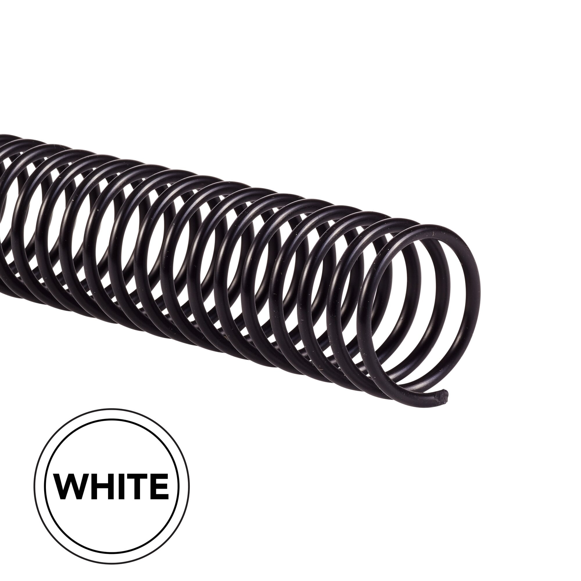 GBC Color Coil Binding Spines, 20 mm, White, 100 Pack