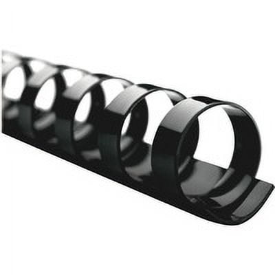 GBC CombBind Binding Spines - 0.38\" Maximum Capacity - 60 x Sheet Capacity - For Letter 8 1/2\" x 11\" Sheet - 19 x Rings - Black - PVC Plastic - 100 / Box
