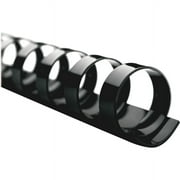 GBC CombBind Binding Spines - 0.6" Diameter - 0.63" Maximum Capacity - 130 x Sheet Capacity - For Letter 8 1/2" x 11" Sheet - 19 x Rings - Ring Binder - Black - Plastic, Polyvinyl | Bundle of 5 Boxes