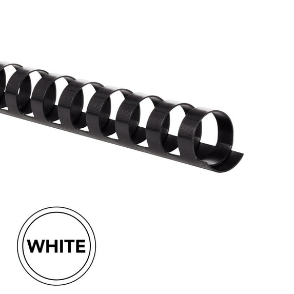 GBC CombBind Binding Spines, 3/4", White, 100 Pack