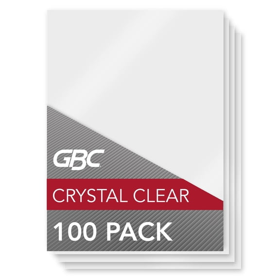 GBC Crystal Clear Thermal Laminating Pouches Menu Size 5 mil 100 Pack -