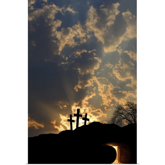 GBC | "Empty Tomb And Three Crosses" Art Print - 16x24
