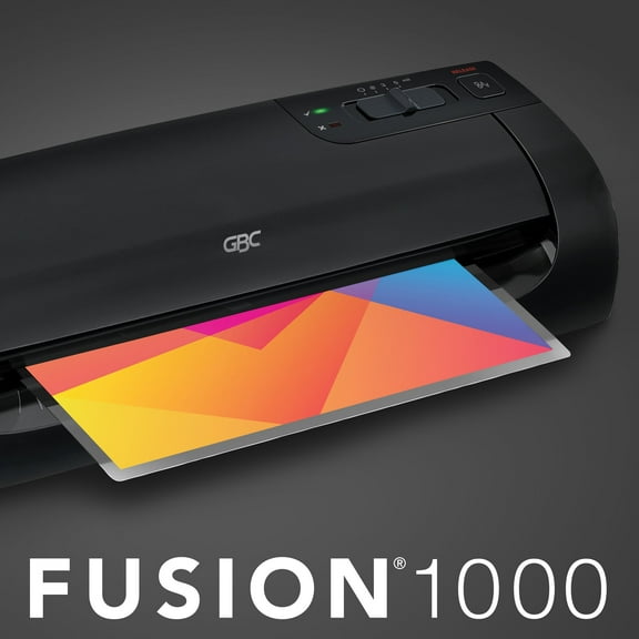 GBC Fusion 1000L 12" Laminator, 4 Min Warm-Up, 3 Mil, Includes 10 EZUse Laminating Pouches