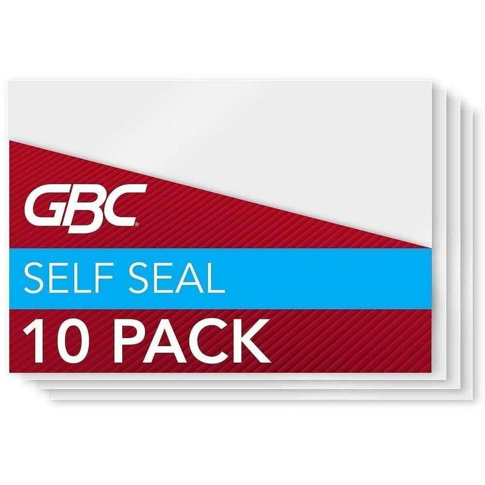GBC, GBC3745686, Self-Sealing ID Badge Laminating Pouches, 10 / Pack, Clear