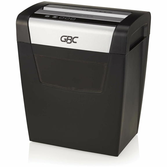 GBC, GBC1757405, ShredMaster PX10-06 Super Cross-Cut Paper Shredder, 1 Each, Black,Chrome