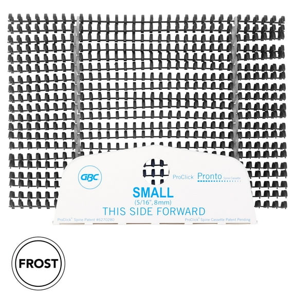 GBC ProClick Pronto Binding Spine Cassettes 516 Frost 100 Pack - Binding Spines
