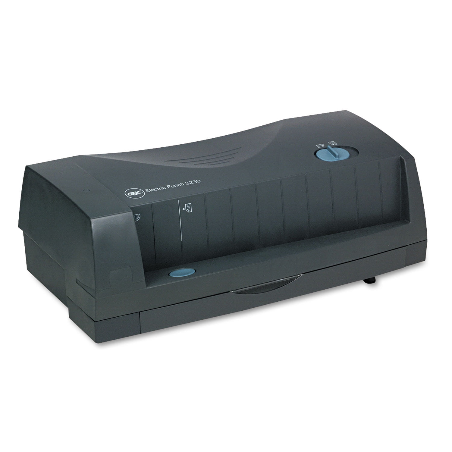 GBC 24-Sheet 3230 Electric Two-to-Three-Hole Adjustable Punch 9/32" Holes Gray 7704270
