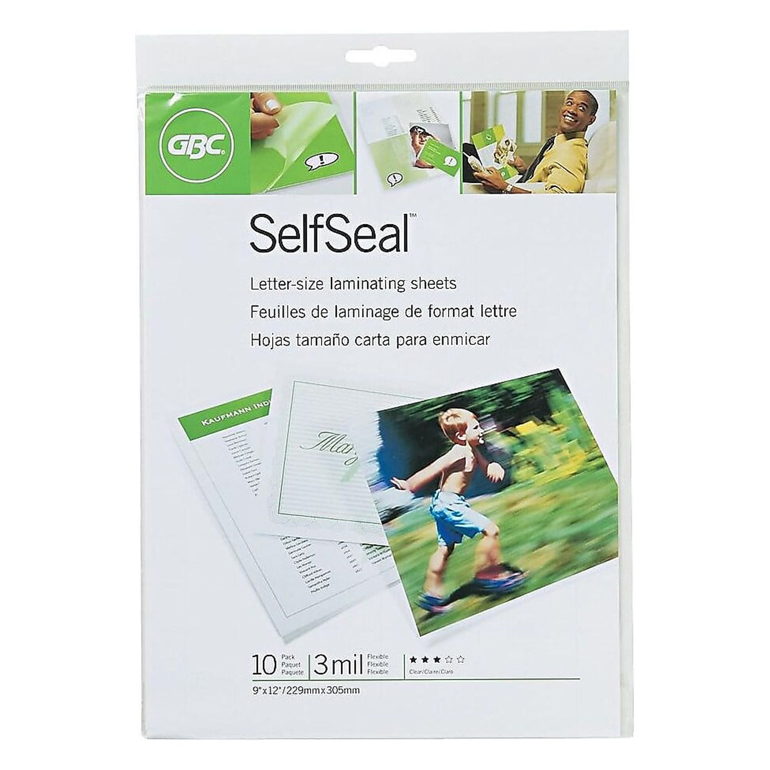 GBC SelfSeal SelfAdhesive Sheets Letter 10/Pack (3747308) 494771