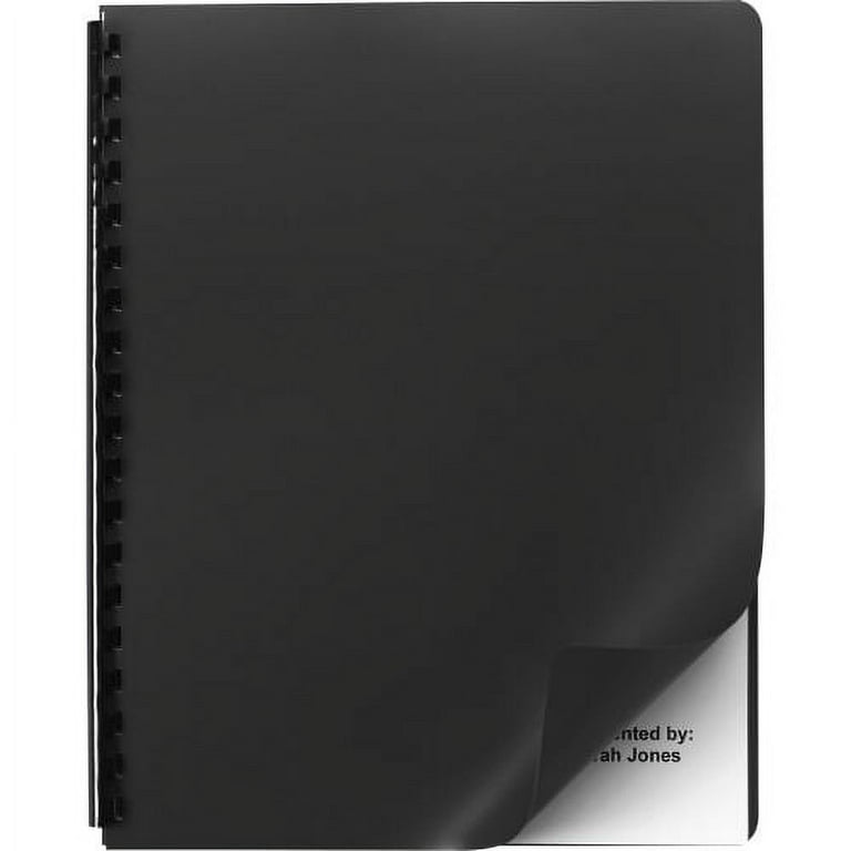 GBC Unpunched Binding Covers Letter - 8 3/4 x 11 1/4 Sheet Size - Plastic  - Black - 25 / Pack 