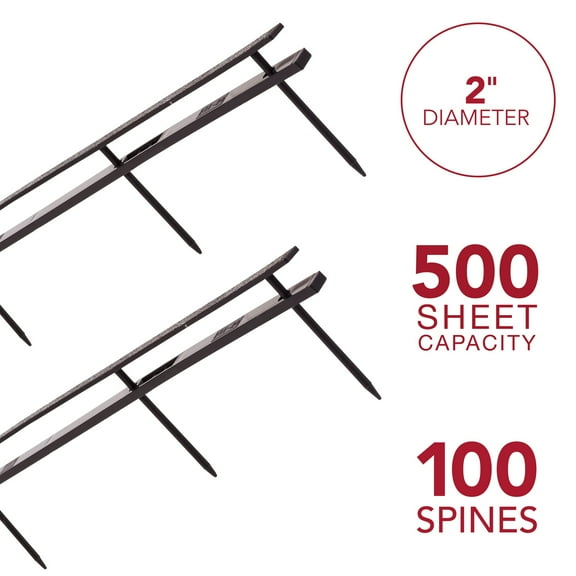 GBC VeloBind Binding Spines, 11" x 2", Black, 100 Pack