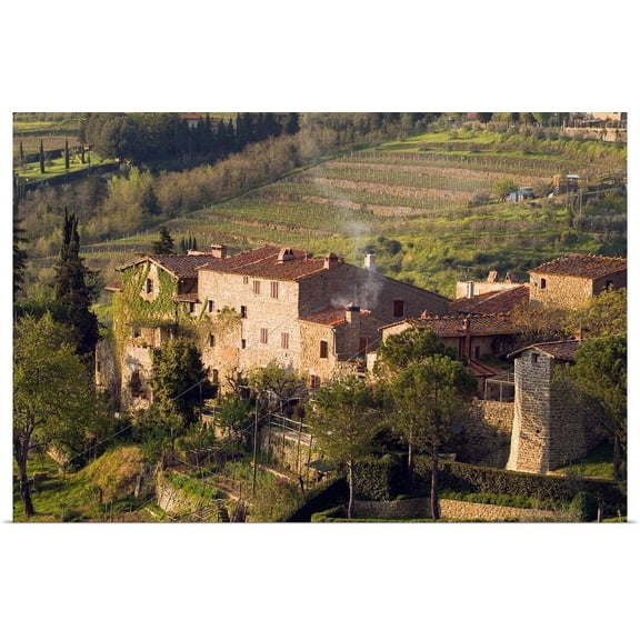 GBC | "Vineyard-covered hills above the rural town of Lamole, Tuscany, Italy" Art Print - 48x32