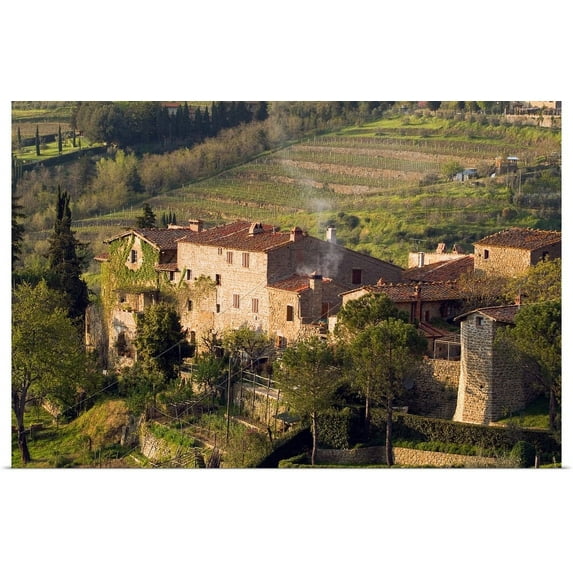 GBC | "Vineyard-covered hills above the rural town of Lamole, Tuscany, Italy" Art Print - 48x32