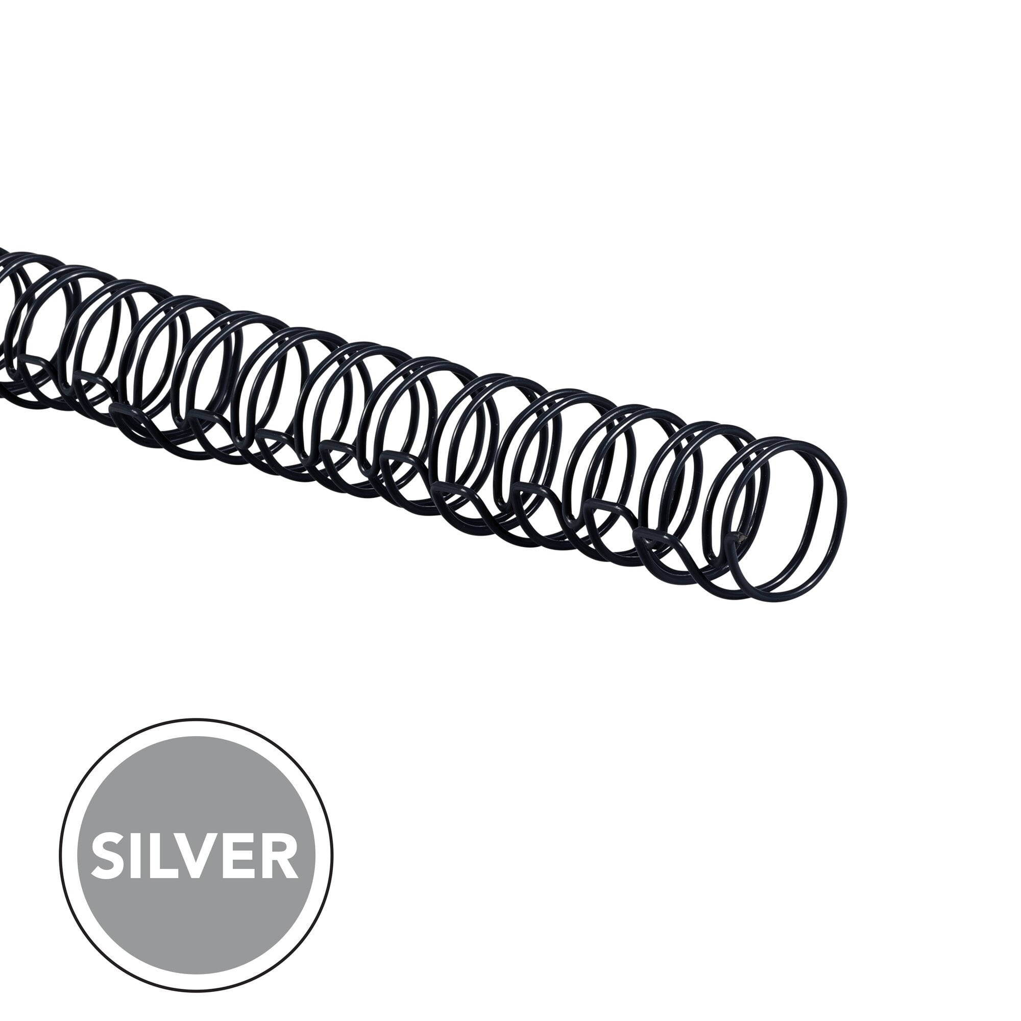 GBC WireBind Binding Spines, 9/16", Silver, 100 Pack