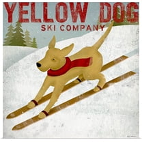 GBC | "Yellow Dog Ski " Art Print - 16x16