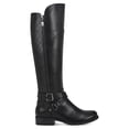 thumbnail image 1 of GBG GUESS Womens Black Buckle Strap Ankle Strap Haydin Round Toe Block Heel Zip-Up Riding Boot 5.5 M, 1 of 4