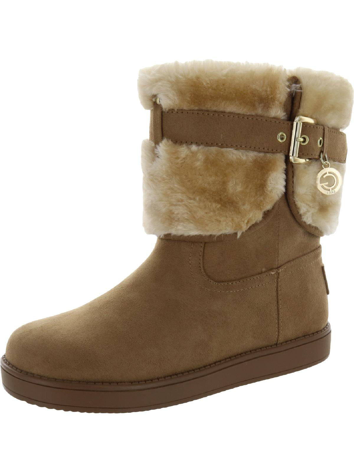 GBG Los Angeles Womens Adlea Faux-Suede Winter & Snow Boots