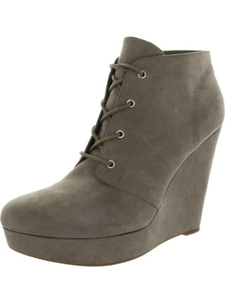 GBG Los Angeles Womens Sheeva Brown Combat & Lace-up Boots 6