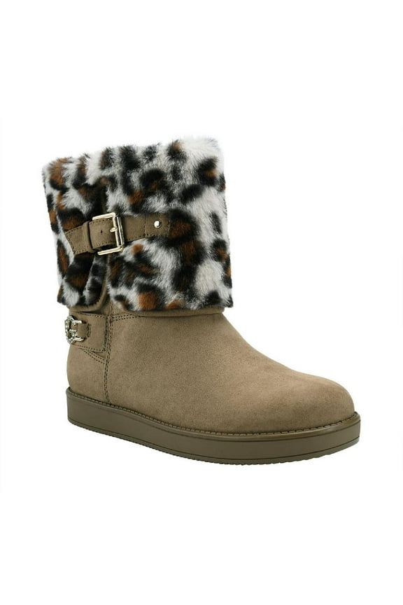 Womens Aleya Faux Suede Cold Weather Ankle Boots