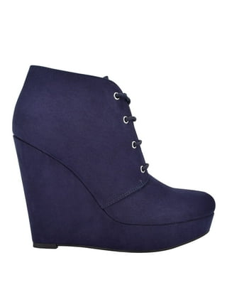 Wedge Boots in Womens Wedges Blue Walmart