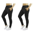 thumbnail image 1 of GBH 2-Pack Women's Fleece & French Terry Jogger Pants- Slim Fit, 1 of 2