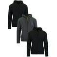 thumbnail image 1 of GBH 3-Pack Men's Fleece-Lined Regular Fit Zip Hoodie Sweatshirt (M-2XL), 1 of 5