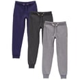 thumbnail image 1 of GBH Boy's Slim-Fit Fleece Jogger Sweatpants (S-XL)(3-Pack), 1 of 4
