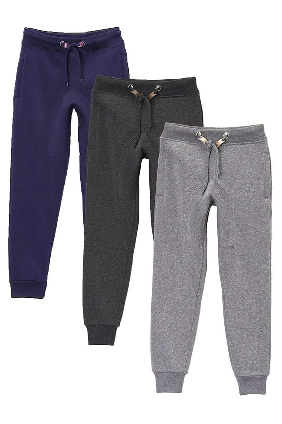 GBH Boy's Slim-Fit Fleece Jogger Sweatpants (S-XL)(3-Pack)