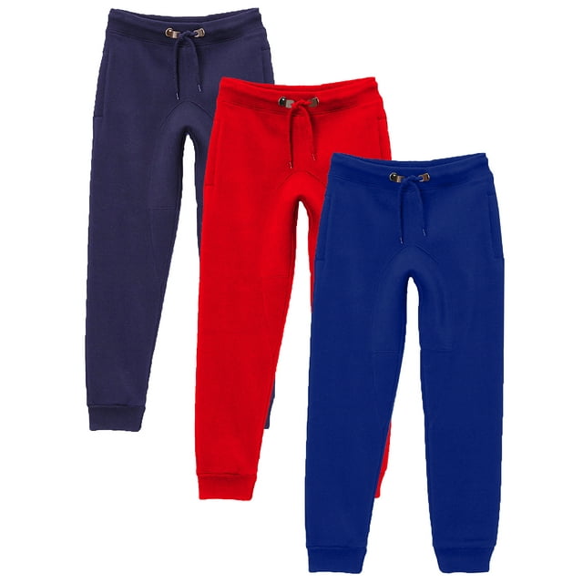 GBH Boy's SlimFit Fleece Jogger Sweatpants (SXL)(3Pack)