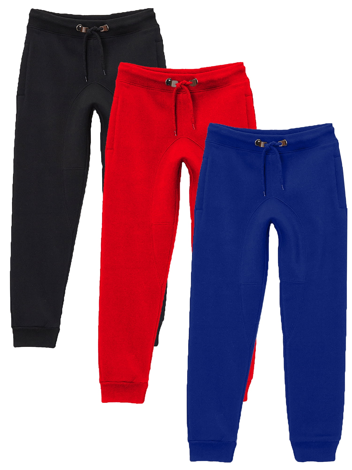 GBH Boy's Slim-Fit Fleece Jogger Sweatpants (S-XL)(3-Pack) - Walmart.com
