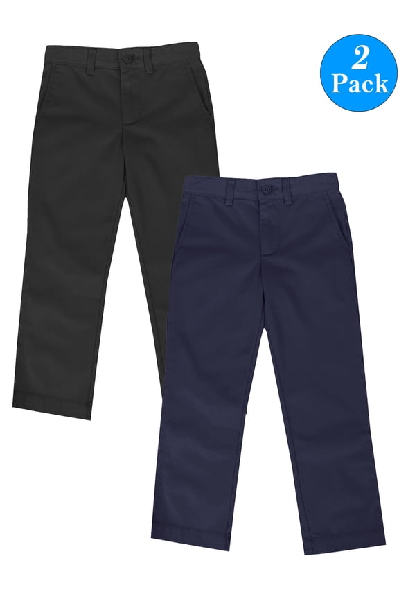 Boys School Uniform 2 Pants Black Little Boys