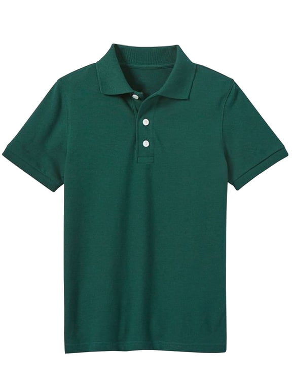 Boys School Uniform Short Sleeve Pique Polo Shirt (Little Boys & Big Boys)