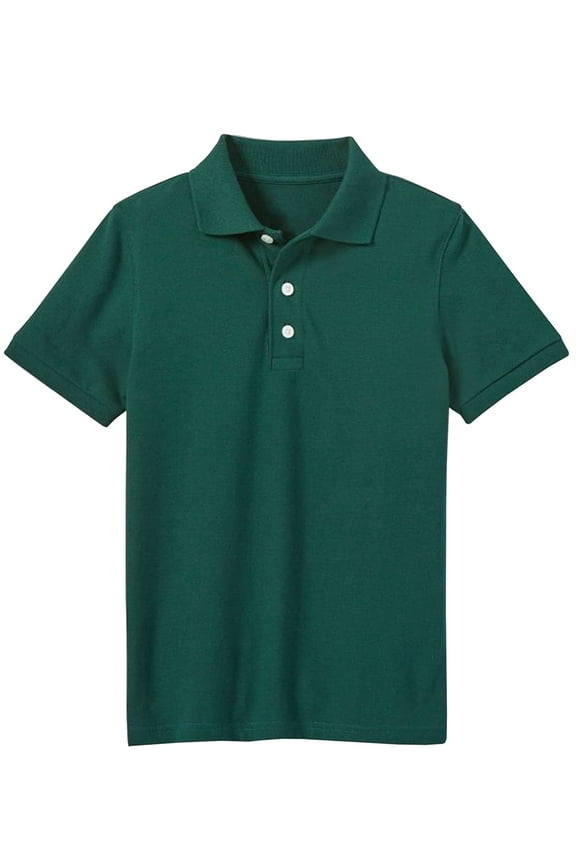 Boys School Uniform Short Sleeve Pique Polo Shirt (Little Boys & Big Boys)