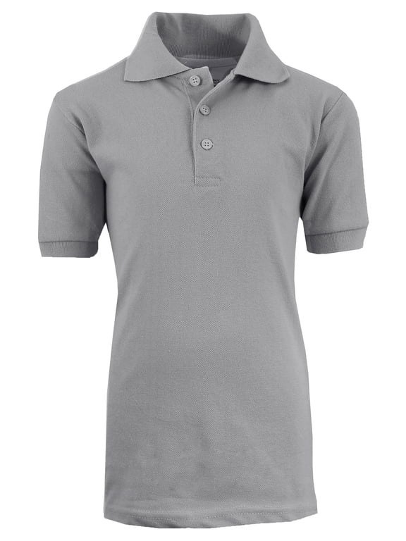 Boys School Uniform Short Sleeve School Uniform Pique Polo Shirts (Little Boys & Big Boys)