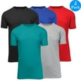 thumbnail image 1 of GBH Men's & Big Men's Short Sleeve Crew Neck Brushed Cotton T-Shirts, 5-Pack, Sizes M-6XL, 1 of 2