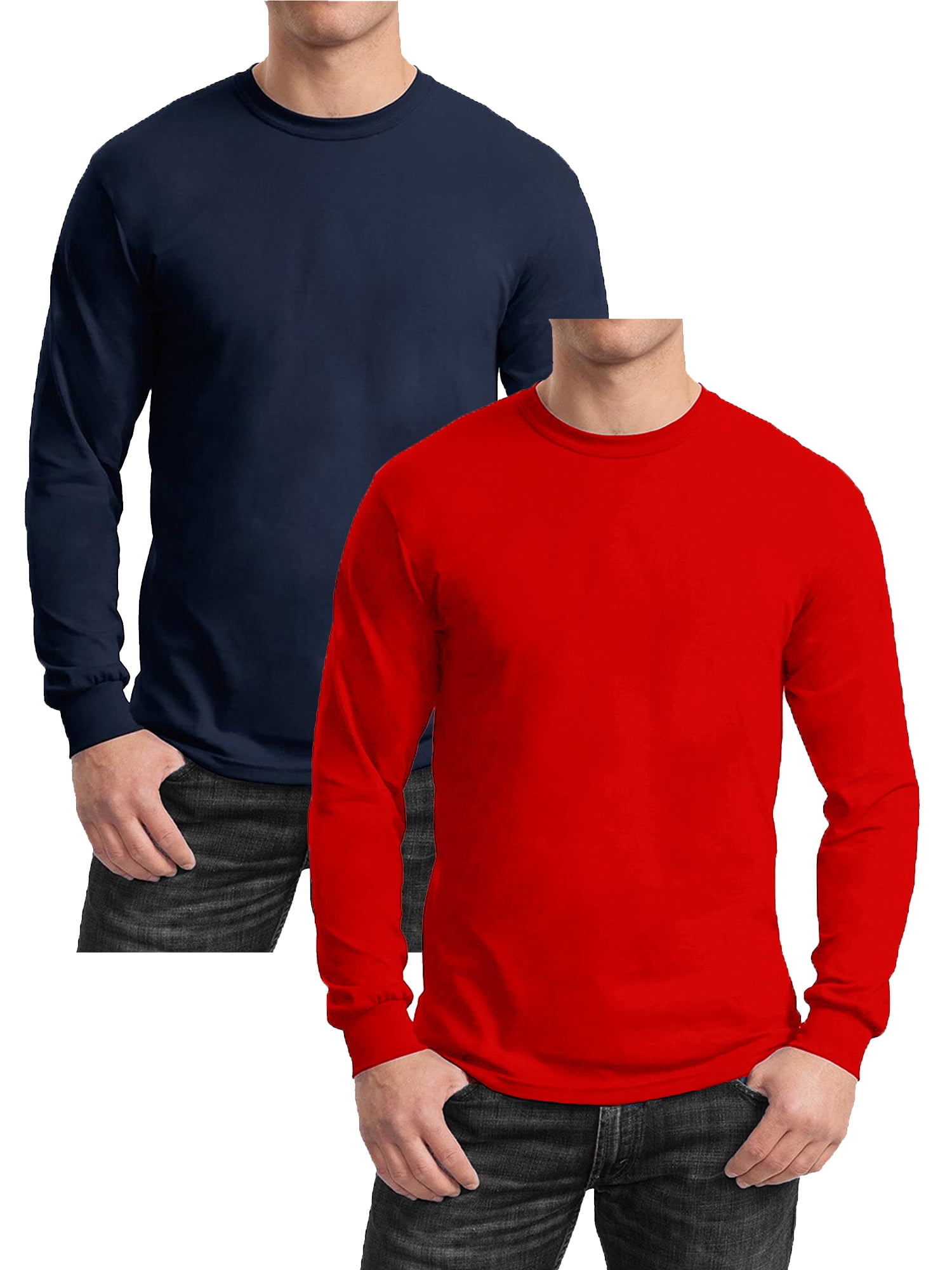 GBH Men's Egyptian Cotton Blend Long Sleeve Tee 2-Pack (S