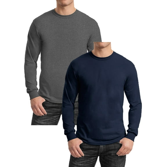 GBH Men's Egyptian Cotton Blend Long Sleeve Tee 2-Pack (S-2XL)